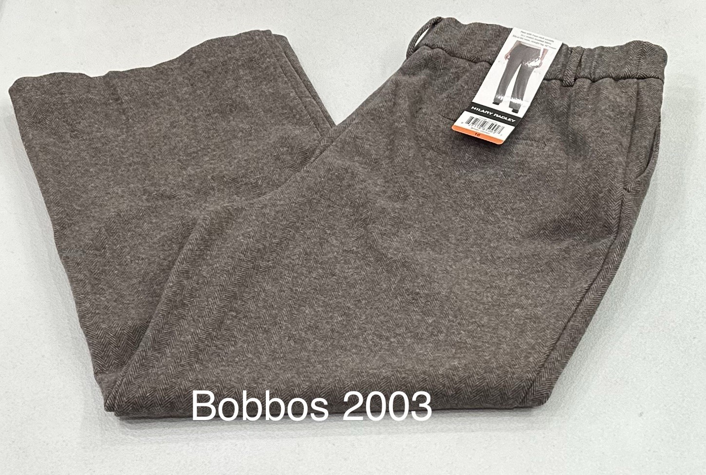 Hilary Radley Women's Front Slash Pockets Stretch Brushed Pants, Brown Combo, 16