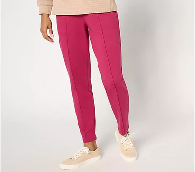 SCUBA PINTUCK PANTS - WINE main image 1