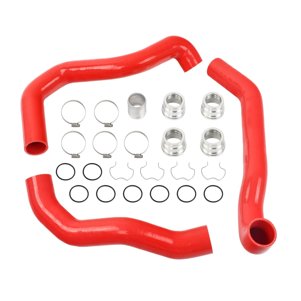 Kit de manguera de refrigerante de silicona para Ford F-250 Super Duty 200 2008-2010 6,4 L rojo Foto 2 de 4