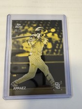 2025 Topps Black And White Luis Arraez /75 Yellow #114 Padres