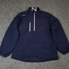 Zero Restriction 1/2 Zip Down Puffer Coat Mens XXL Blue Zip Pocket Long Sleeve