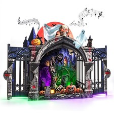 Mviioe Pop Up Halloween Greeting Card with Lights and Horror Sounds Multicolor