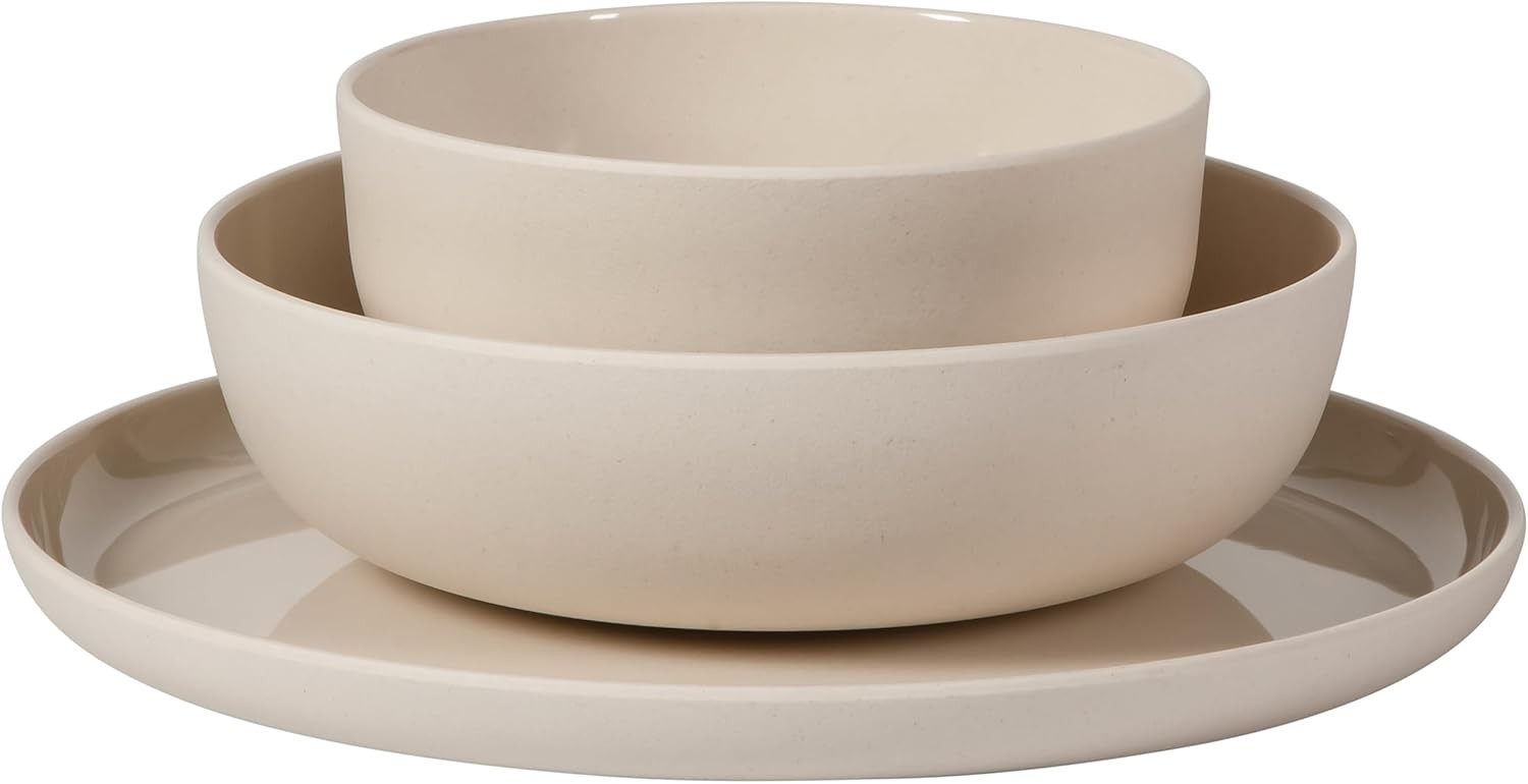 Dinnerware Set - Outdoor, Camping, & Everyday Use - Matte Exterior/Shiny