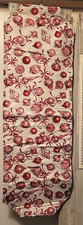 Red Silver Christmas Ornaments/poinsettias Handmade Table Runner. Reversible