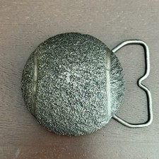 Tennis Ball Belt Buckle Bergamot Brass Works, Vintage 1975 Jimm Watson B-85