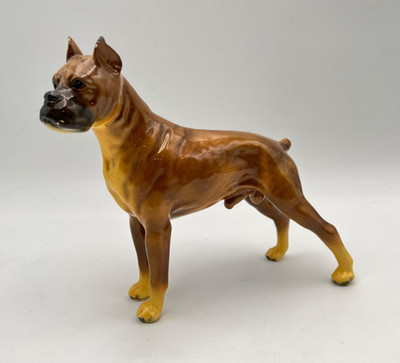 Vintage - Mortens Studio - Metal Boxer Breed Dog Figurine