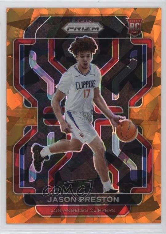 2021-22 Panini Prizm Orange Ice Prizm Jason Preston #327 Rookie RC w5b