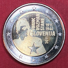2 Euro Commemorative Coin Slovenia 2011 Franc Rozman Uncirculated