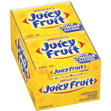 Juicy Fruit Original Burbuja Gucle, Masticable a Granel, 15 piezas, 10 ct