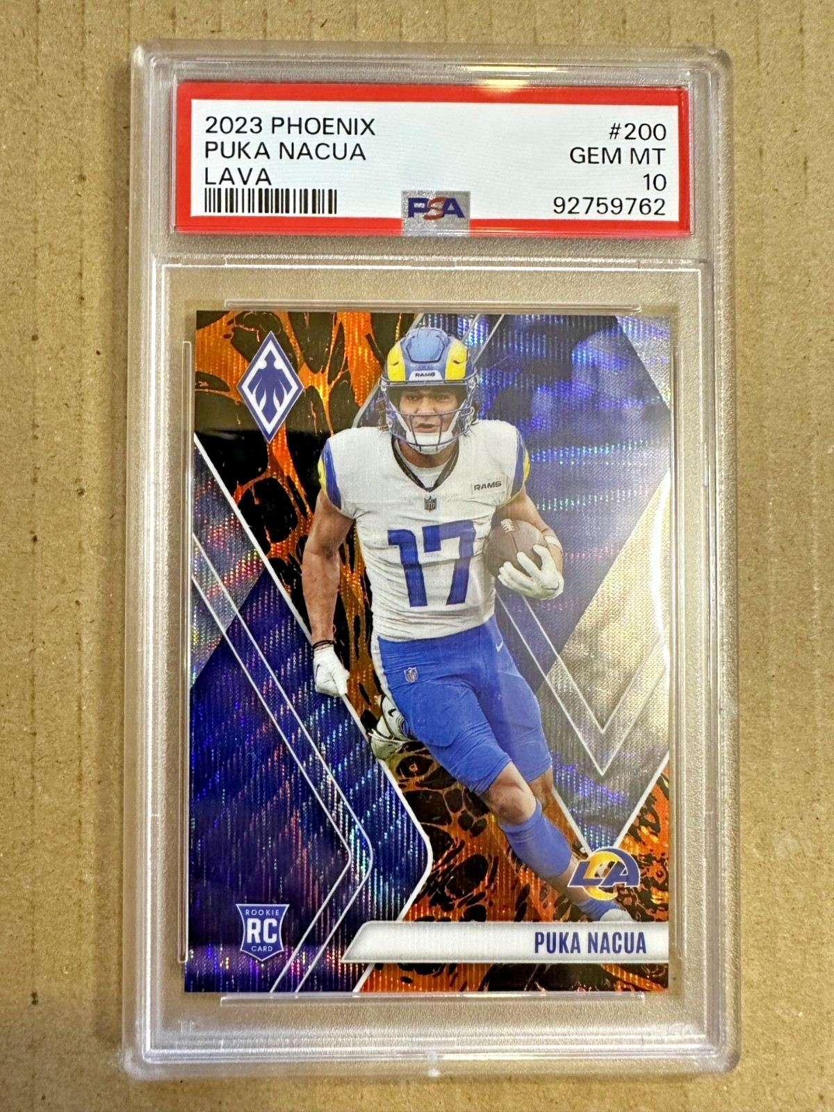 Puka Nacua 2023 Phoenix LAVA /175 #200 PSA 10 Gem Mint Low POP 35