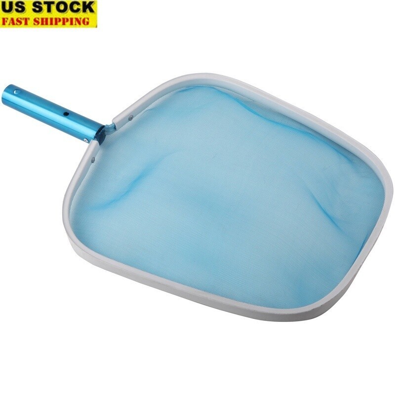 Heavy Duty Pool Leaf Skimmer Aluminum Handle Extra Wide Frame Durable Mesh New
