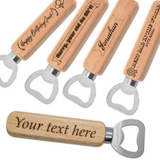 Personalised Bottle Opener Gift Customised Engraved Birthday Fathers Day Funny