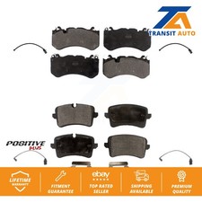 Front Rear Semi-Metallic Disc Brake Pads And Wear Sensors Kit For Audi RS7