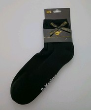 BRAND NEW x1 Dr. Martens Black Bow Design Signature Sock Sz.M/L Size OML 