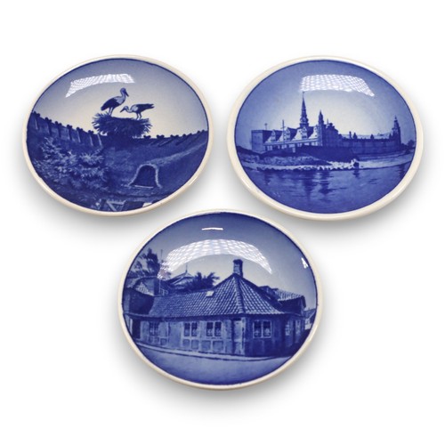 Royal Copenhagen 3pc Collectable Mini Plates Porcelain Butter Pats 49 5 and 16 - Picture 2 of 3