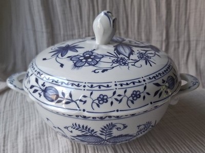 Kahla Zwiebelmuster Suppenterrine vintage 60er Porzellan Rosella