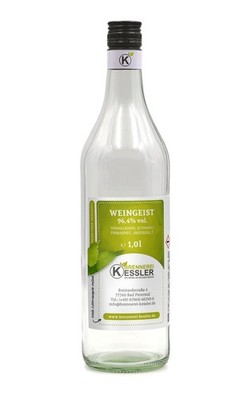 1L Primasprit, Alkohol, Ethanol, Weingeist 96,4%vol. - Brennerei Keßler