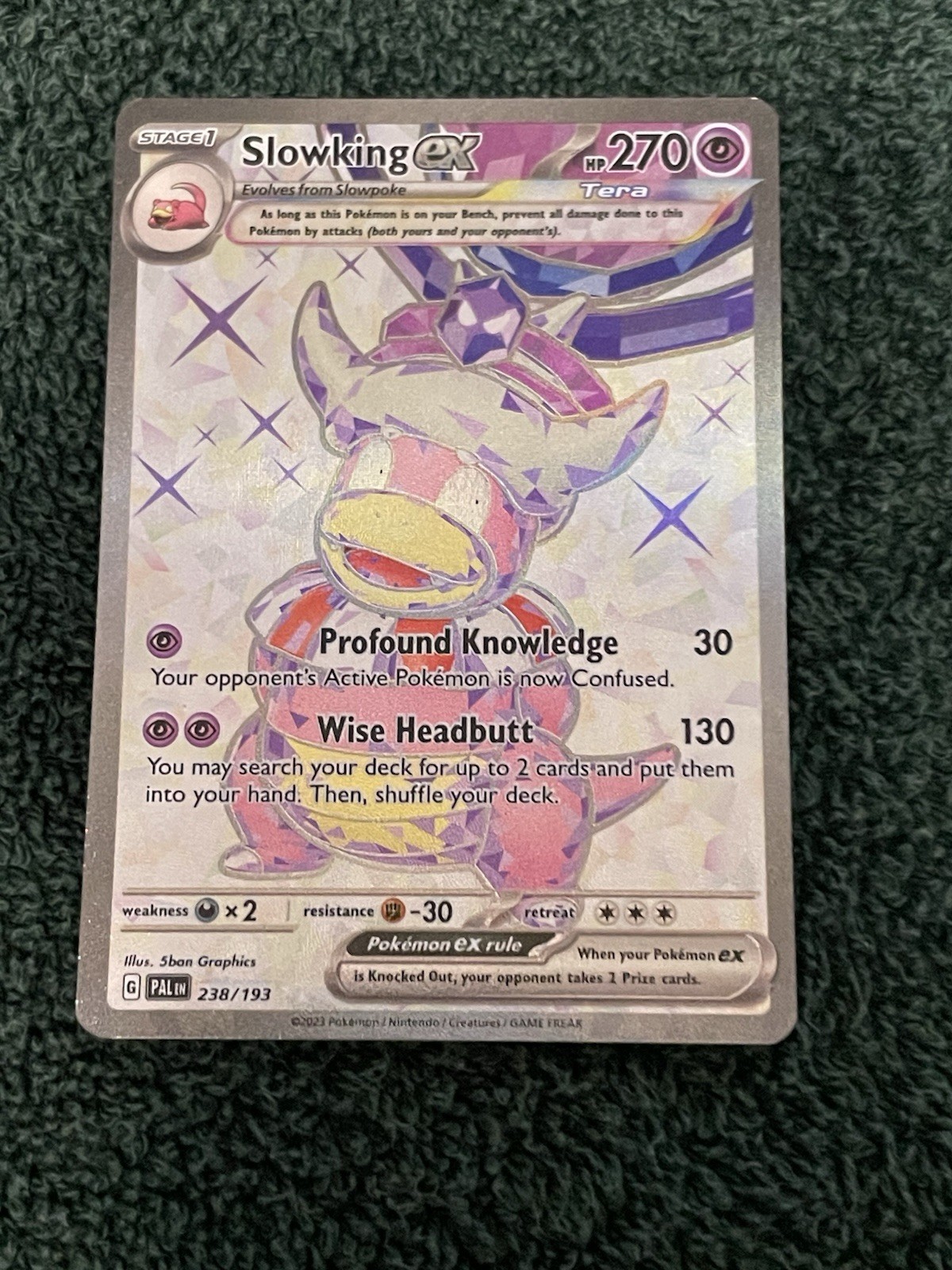 Slowking EX Paldea Evolved Full Art Ultra Rare Pokemon Card 238/193 (NM)