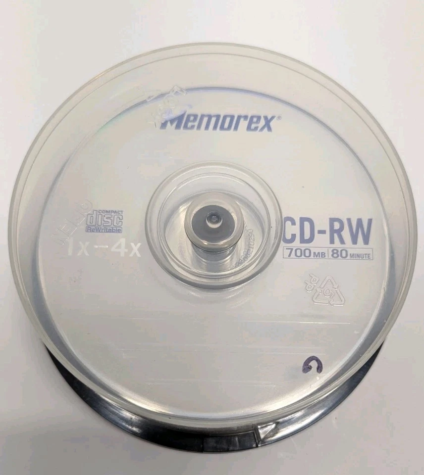 Memorex CD-RW 4x, 700 MB 80 min. Paquete de 10 discos en blanco Foto 3 de 4