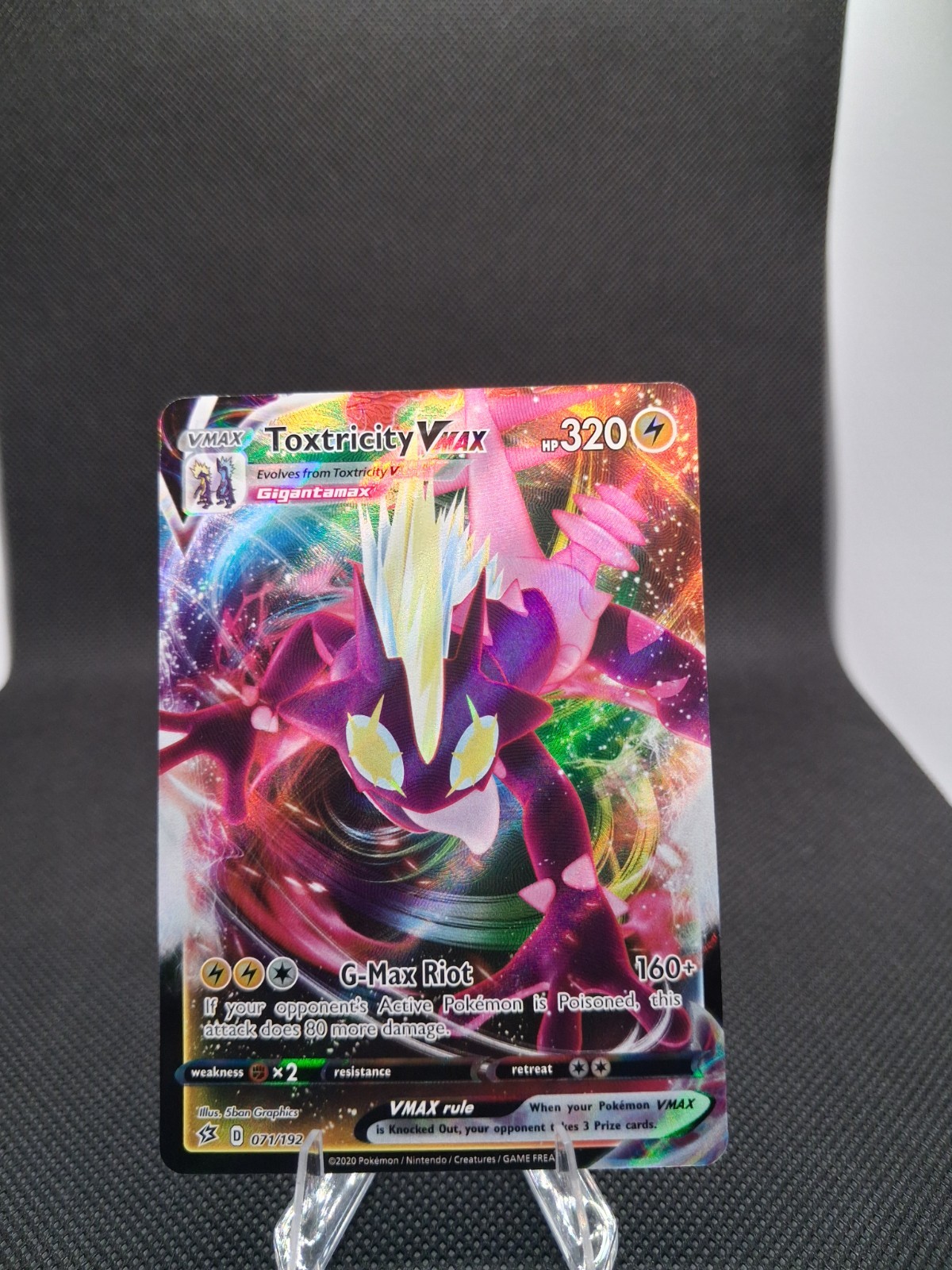 Toxtricity VMAX 071/192 Rebel Clash Ultra Rare Holo Pokemon Card NM
