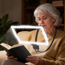 10X Magnifying Glass with Light, Hands Free Large Magnifying Glass for Readin...