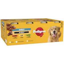 12 x 400g Pedigree Adult Wet Dog Food Tins Mixed Selection in Gravy Dog Can 3.04 per kilo