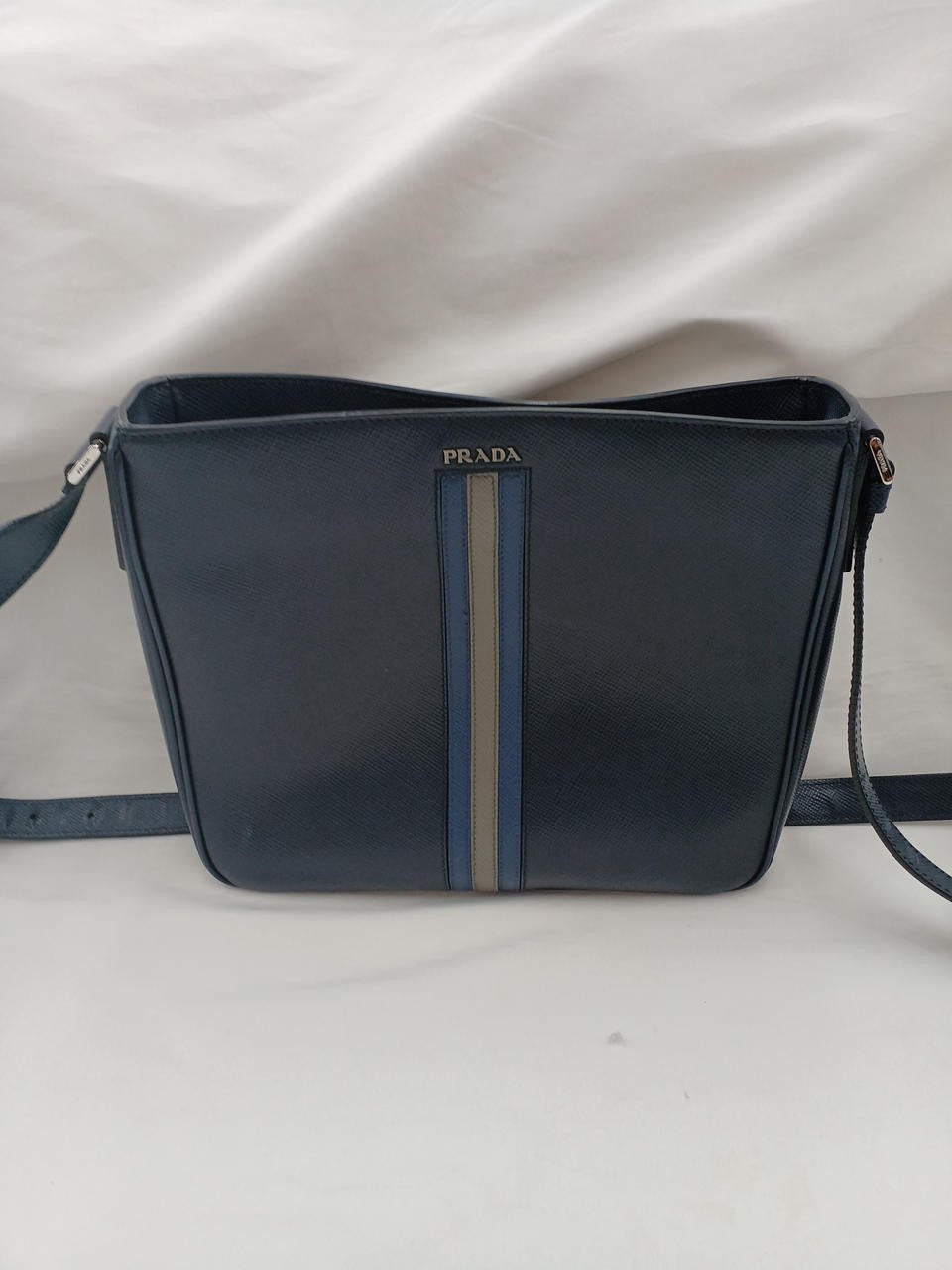 Prada Saffiano Leather Shoulder Bag in Black V1082R