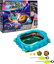 Beyblade Burst QuadStrike Battle Set X4 Quad Zones w/ Beystadium Tops Launchers