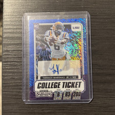 Panini 2021 Contenders Draft Picks Terrace Marshall Jr #116 Auto /27 Shimmer