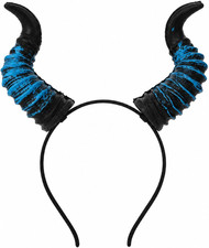 Devil Horns Headband, Demonic Horn Hairband for Adult