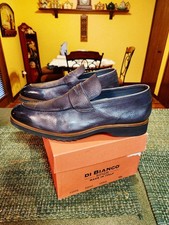 Di Bianco SPQR Dress Loafers US Size 10.5 EU Size 43.5 In Gray "Smoke" Leather