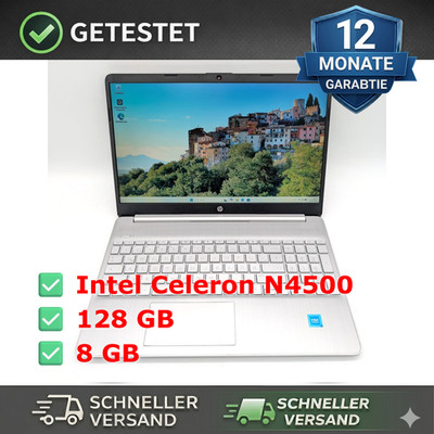 HP Laptop 15s-fq3215ng 15,6'' FHD 128GB SSD Intel N4500 8GB RAM