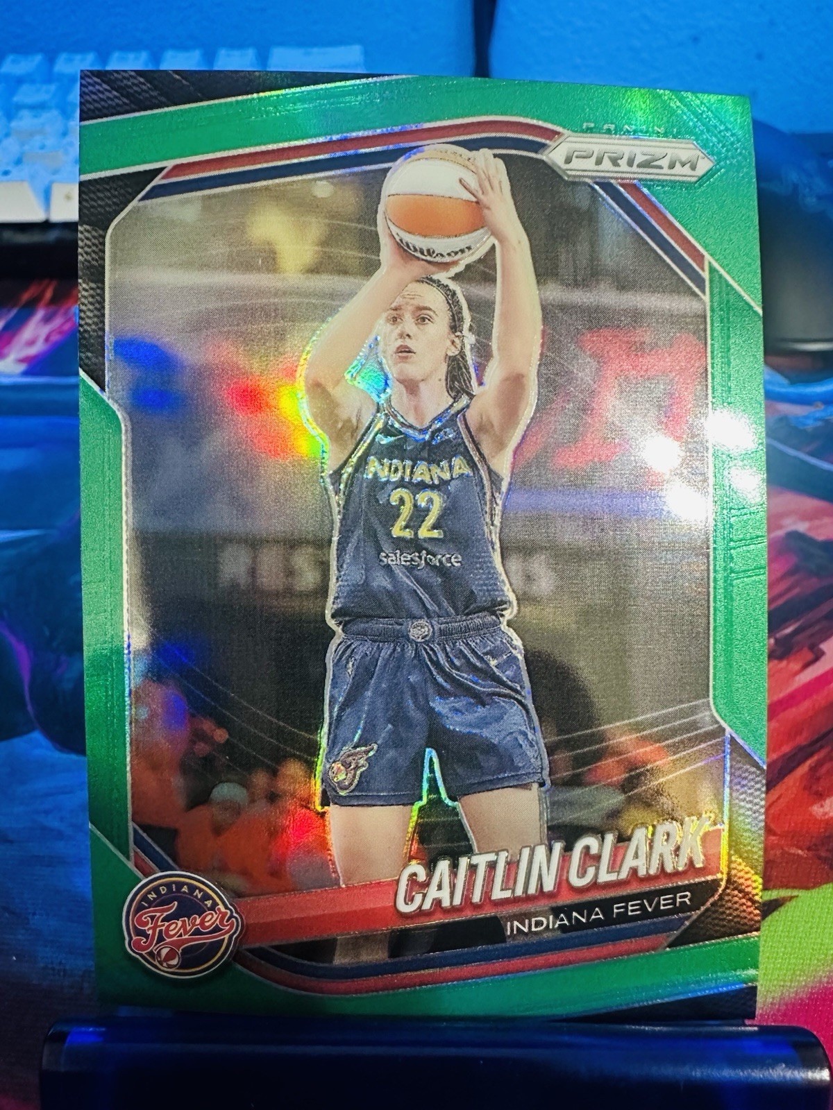 2024 Panini Prizm WNBA Caitlin Clark Green Prizm Indiana Fever #22 Basketball