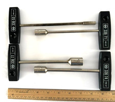 4 Wiha Six-Point Bolt or Nut Drivers T-Handle SAE~~Vtg West Germany Mixed Sizes