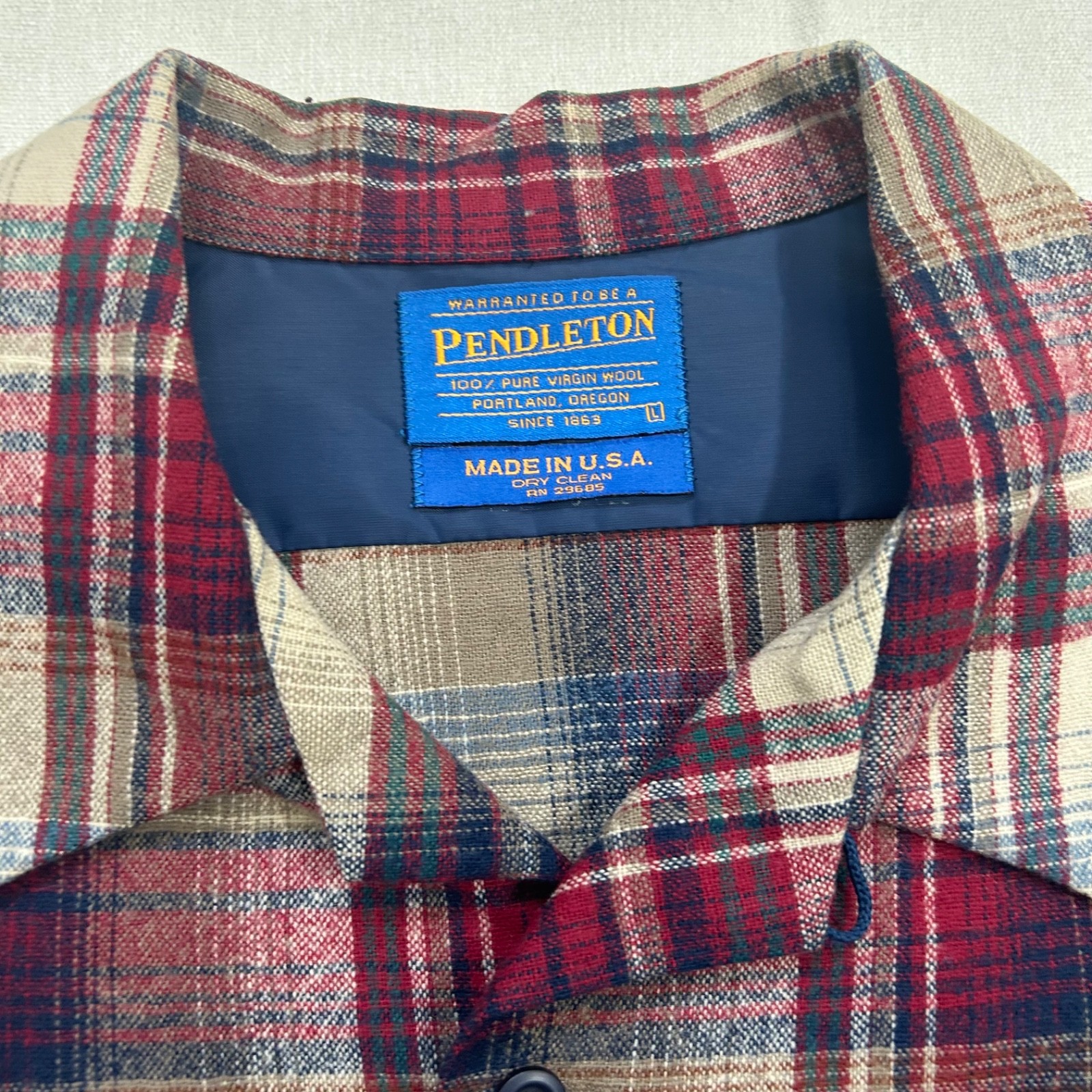 Vintage Pendleton Shirt Loop Collar Rockabilly Sh… - image 8