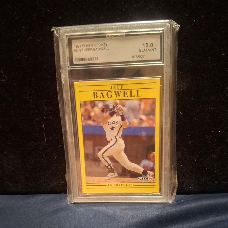 1991 Fleer Update Jeff Bagwell Rookie RC #U-87 Houston Astros AGS 10 GEM MINT!
