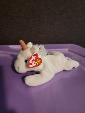 NWT Ty Beanie Babies Mystic White Unicorn Plush, Style 4007 1994 
