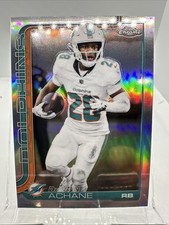 🔥2025 Topps Chrome Football Devon Achane Future #188 REFRACTOR Miami Dolphins💎