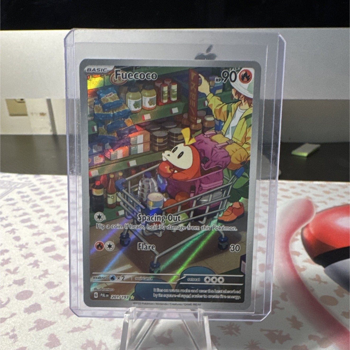 Pokemon TCG Fuecoco 201/193 SV02 Paldea Evolved Illustration Rare Full Art Holo