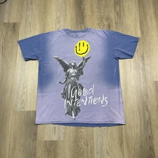 XO The Weeknd Shirt Mens Large Purple Blue Good Intentions Angel Smiley Graphic