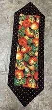 Harvest Season Fall Autumn Table Runner Pumpkins & Gourds 42” Long