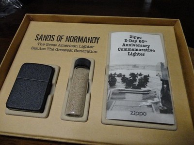 D-DAY 60TH ANNIVERSARY SANDS OF NORMANDY ZIPPO LIGHTER MINT IN BOX