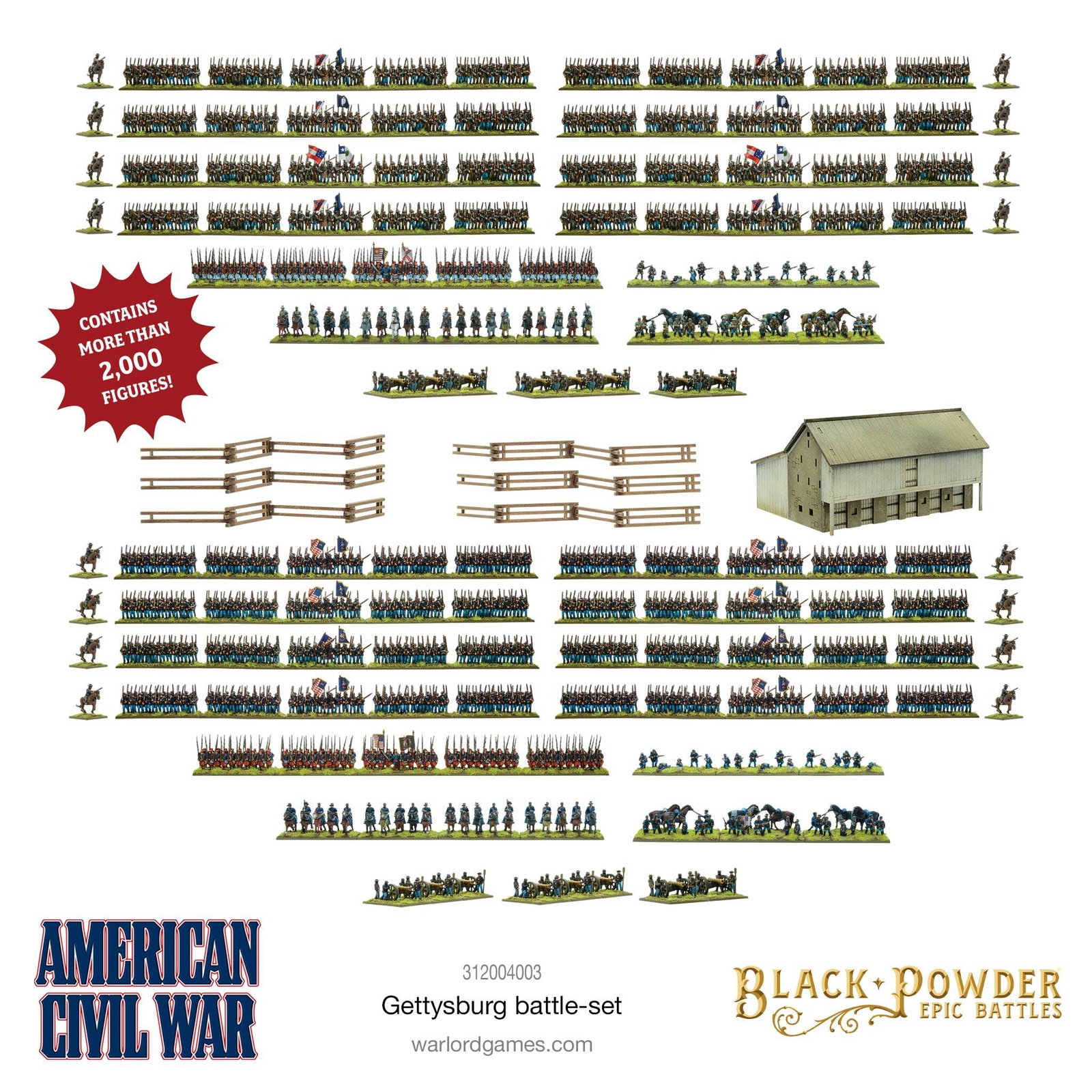 Black Powder Epic Battles - American Civil War Gettysburg Battle Set - Warlord G
