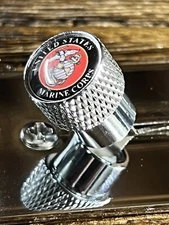 Kinnatone U.S. Marine chrome Strat tele switch tip Knob Blade Style USMC PRS