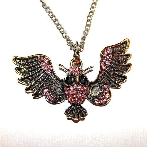 Huge choice OWL pendants necklaces lots of crystal detail new gift idea fast UK - Picture 39 of 58