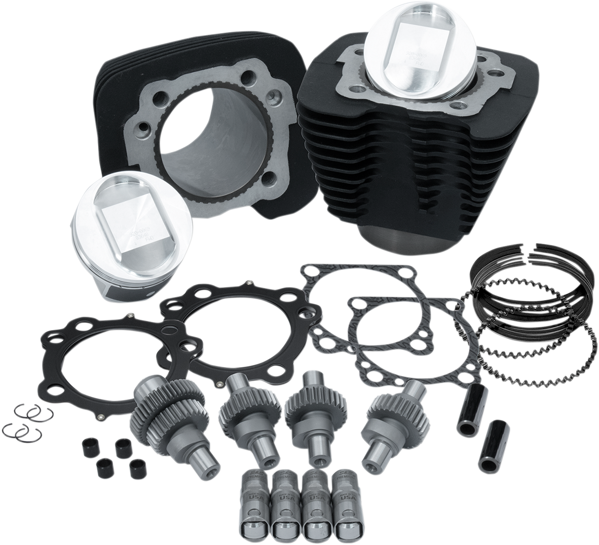 S & S Cycle Hooligan Kits for Sportsters 1200 cc to 1250 cc Black