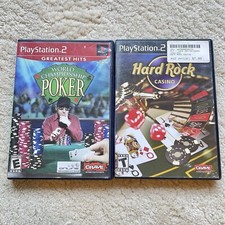 CASINO BUNDLE: CHAMPIONSHIP POKER, HARD ROCK CASINO PS2 PLAYSTATION 2 PREOWNED