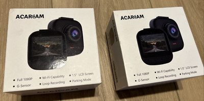 Lot of 2 Dashcam Full HD 1080 Vehicle Car DVR Blackbox Security Camera Dash Cams