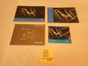 2004 04 Honda Civic Hybrid 4 Door Sedan Owners Manual Used Preowned | eBay