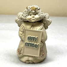 VTG Abbey Press Angel Figurine Happy Birthday Collectible Gift Decoration 3.75"